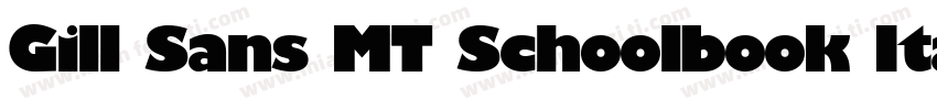 Gill Sans MT Schoolbook Italic字体转换